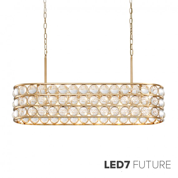 Loft Industry Modern - Beads Oval Chandelier